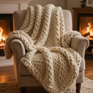 Plaid tricot épais