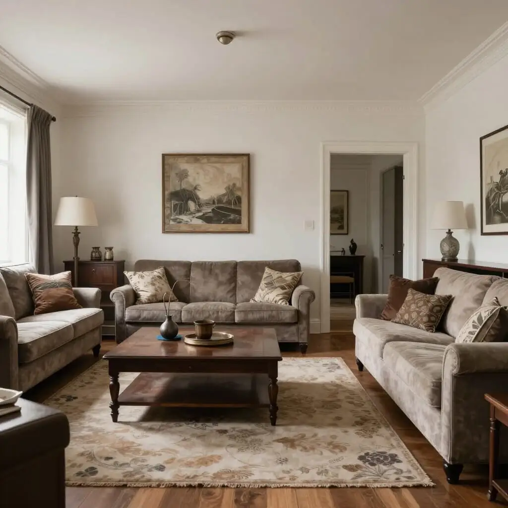 Comparaison entre une décoration vieillissante et un intérieur moderne