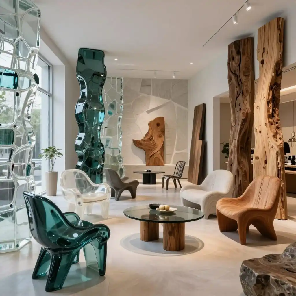 Décoration moderne réalisée avec des matériaux recyclés
