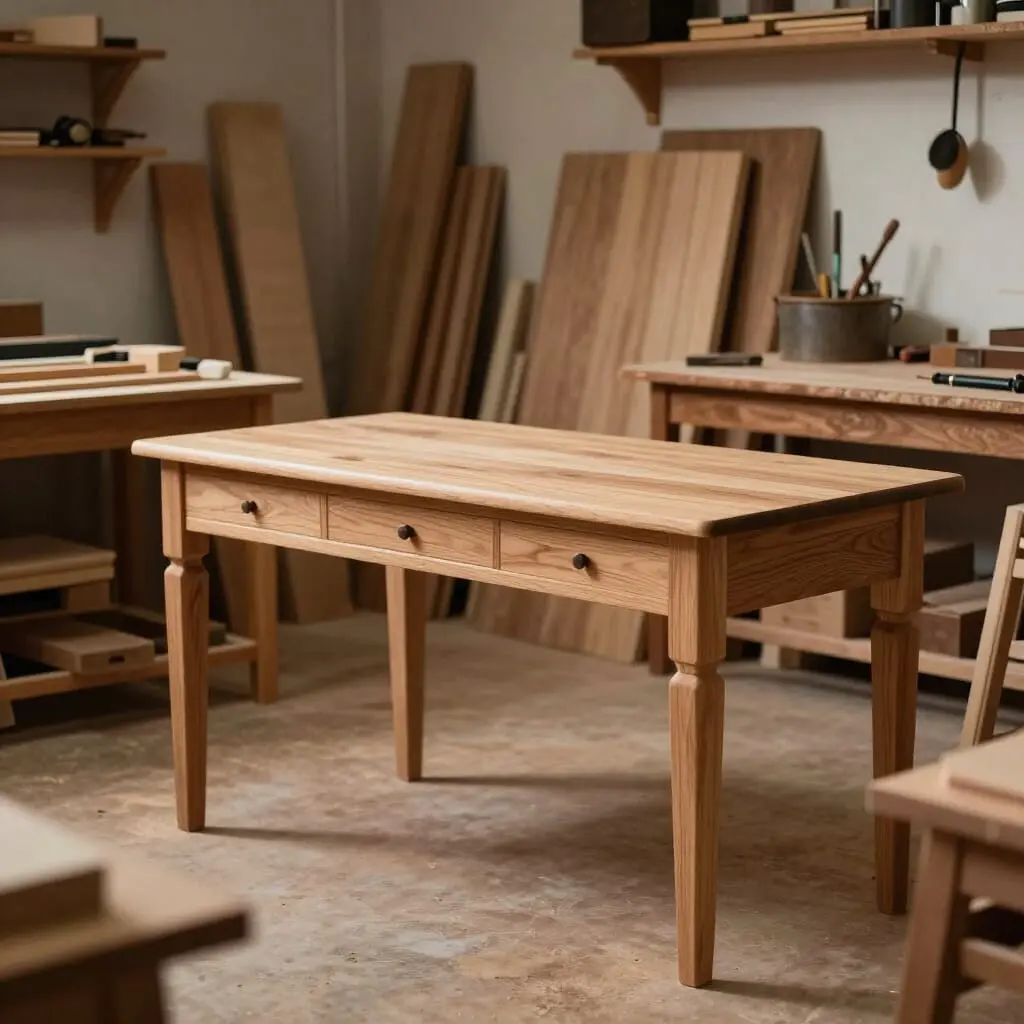 Fabrication artisanale d'un meuble en bois massif