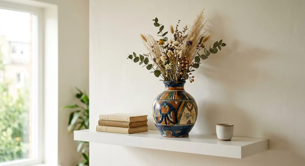Mise en scène d'un objet chiné dans un intérieur moderne