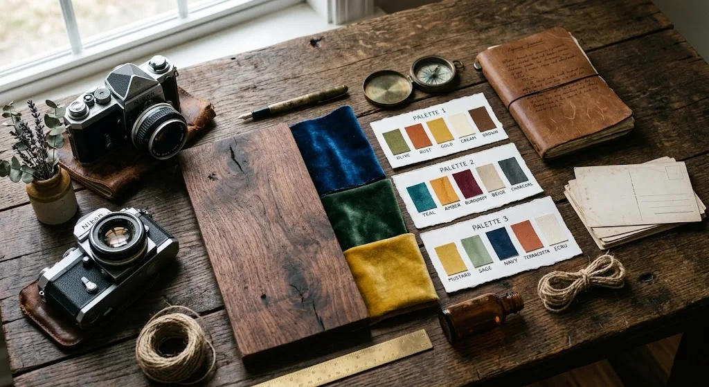 Moodboard d'inspiration pour chiner en ligne